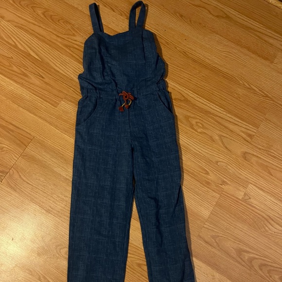 Matilda Jane 435 kids girl's size 12 Radiant Smile blue drawstring jumpsuit. NWT - Picture 1 of 7